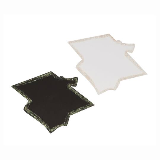 Paper Cut Out Glitter Graduation Cap Decorations 25ct